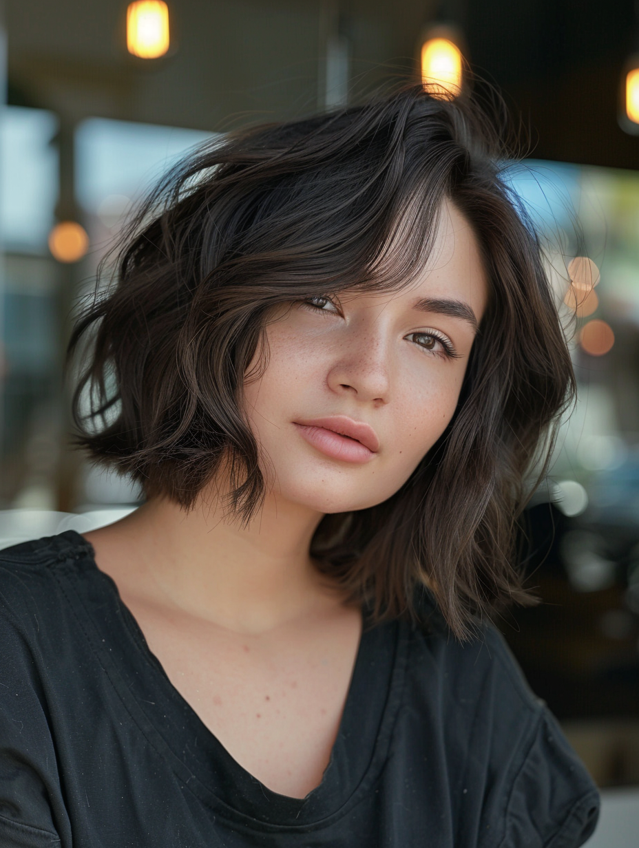 55 Stunning Long Bob Haircuts for Chubby Faces to Enhance Your Natural ...