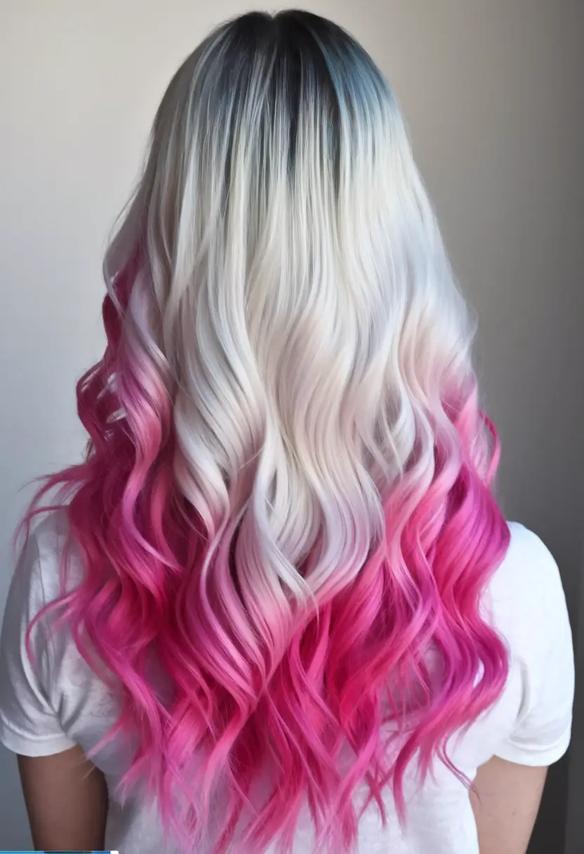 Beautiful Ombre Hair Inspiration - Summer 2025 - Bubblegum Mermaid Curls