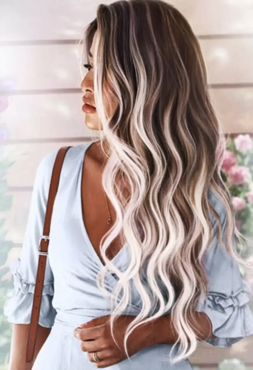 Beautiful Ombre Hair Inspiration - Summer 2025 - Champagne Blonde with Silvery Ends
