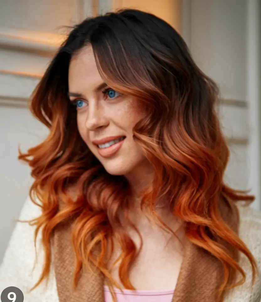 Beautiful Ombre Hair Inspiration - Summer 2025 - Sunset Ginger with a Glow-Up Twist