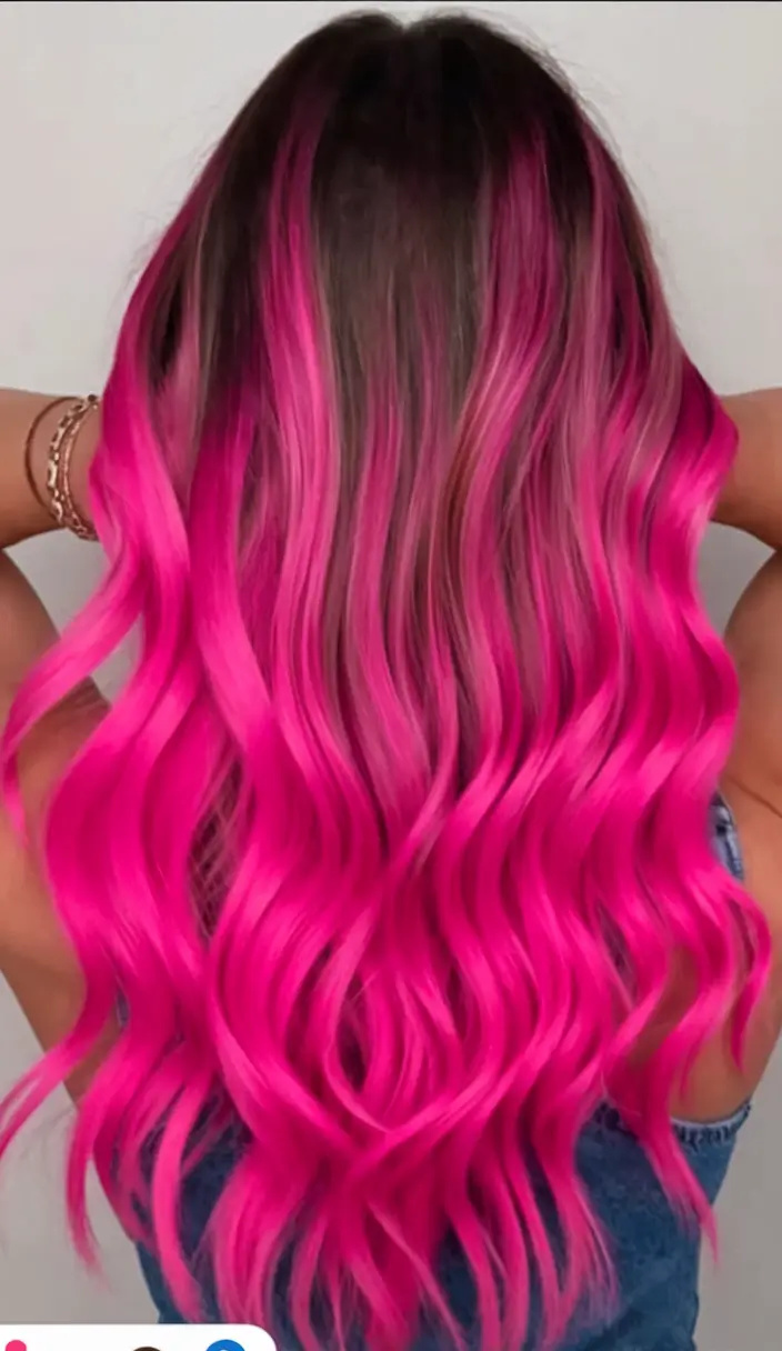 Beautiful Ombre Hair Inspiration - Summer 2025 - Fuchsia Glow with Maximum Shine