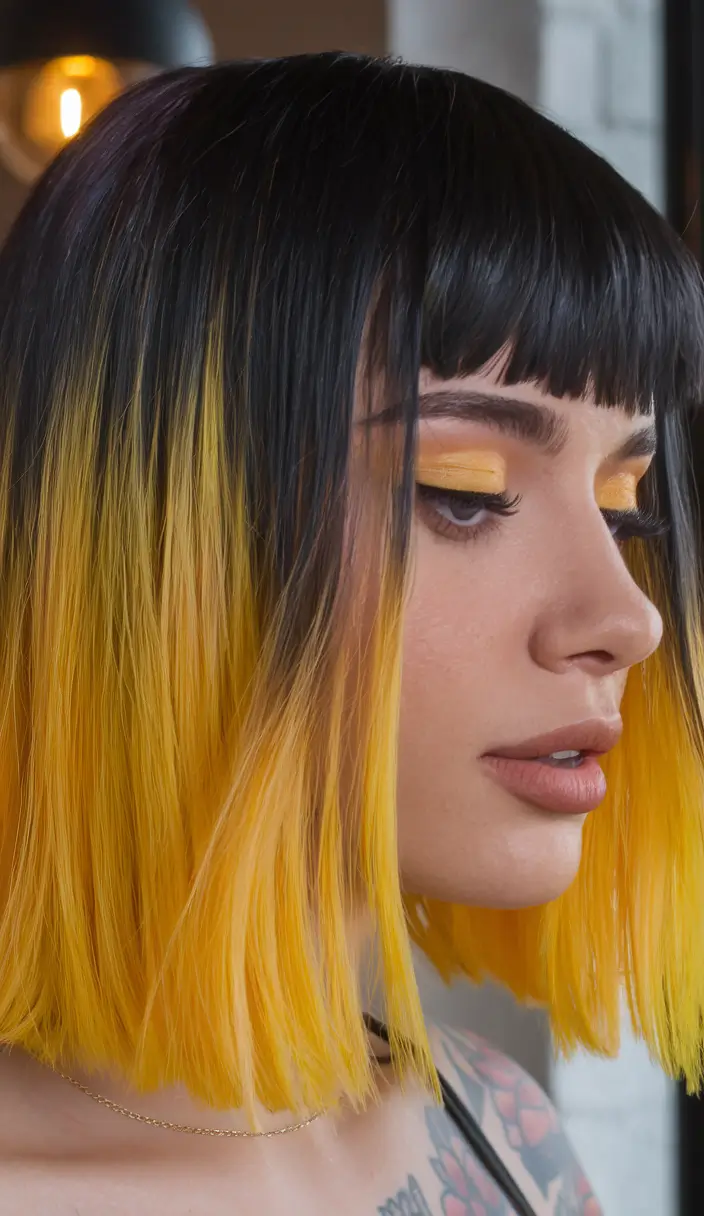 Beautiful Ombre Hair Inspiration - Summer 2025 - High-Impact Yellow for the Fearless