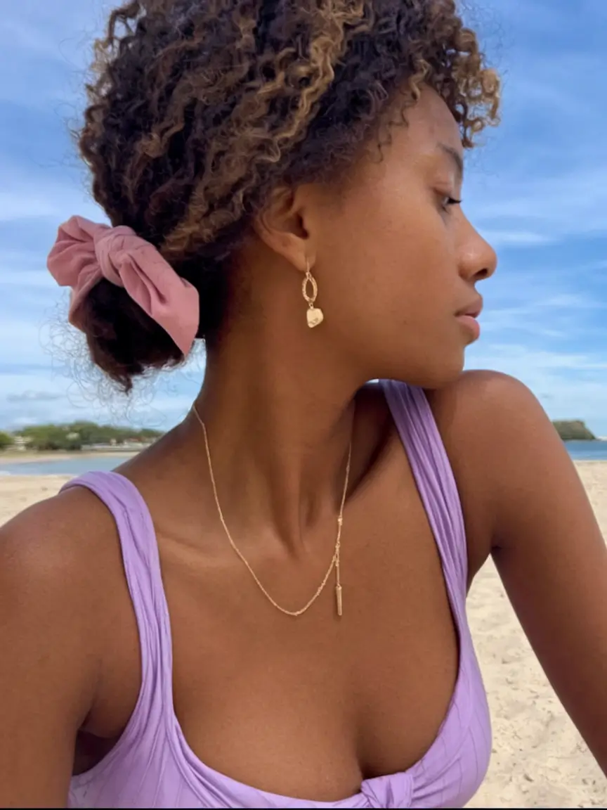 Fresh Swimming Hairstyles for Summer 2025 Soft Scrunchie Low Puff
