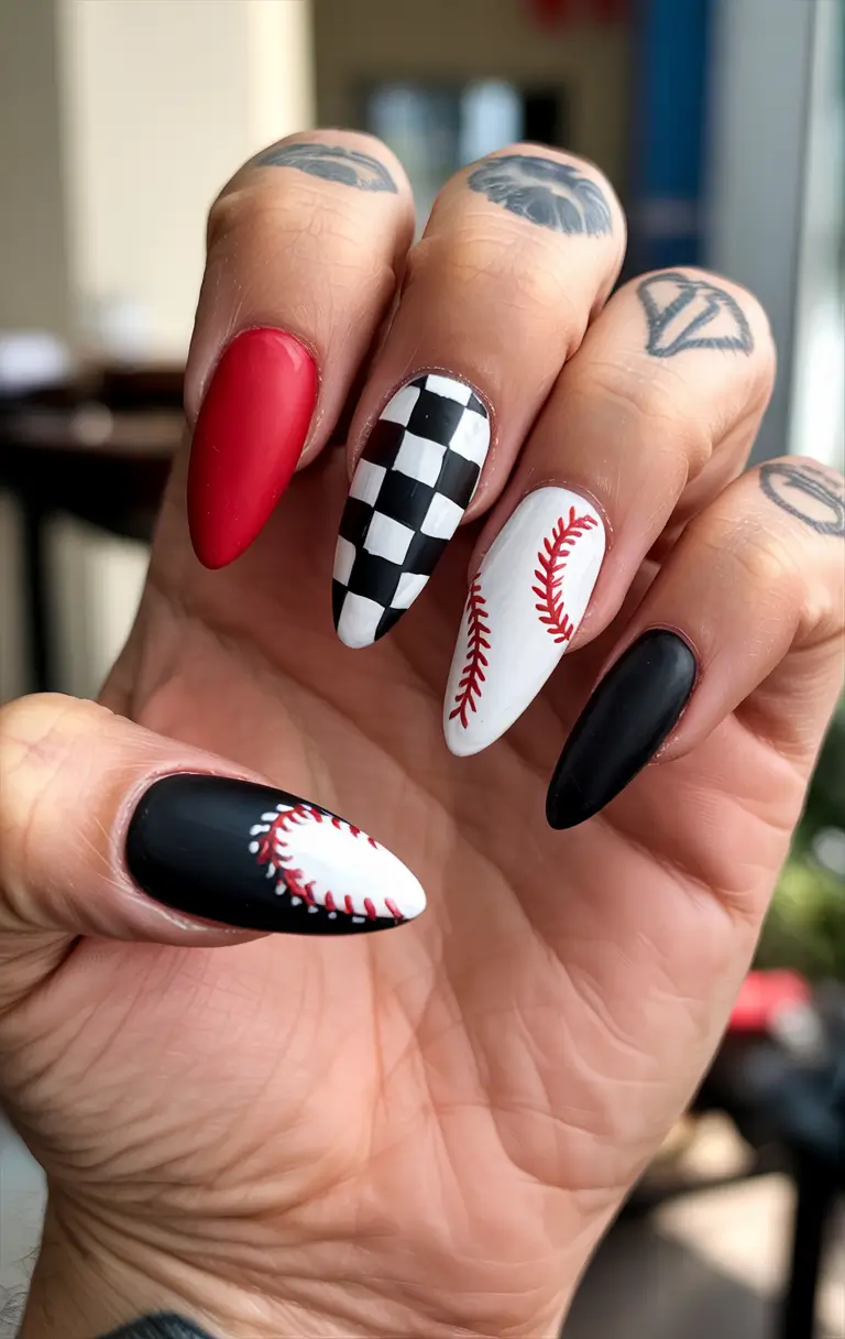 Almond Nail Inspo for a Cute Summer 2025 Look Game Day Chic