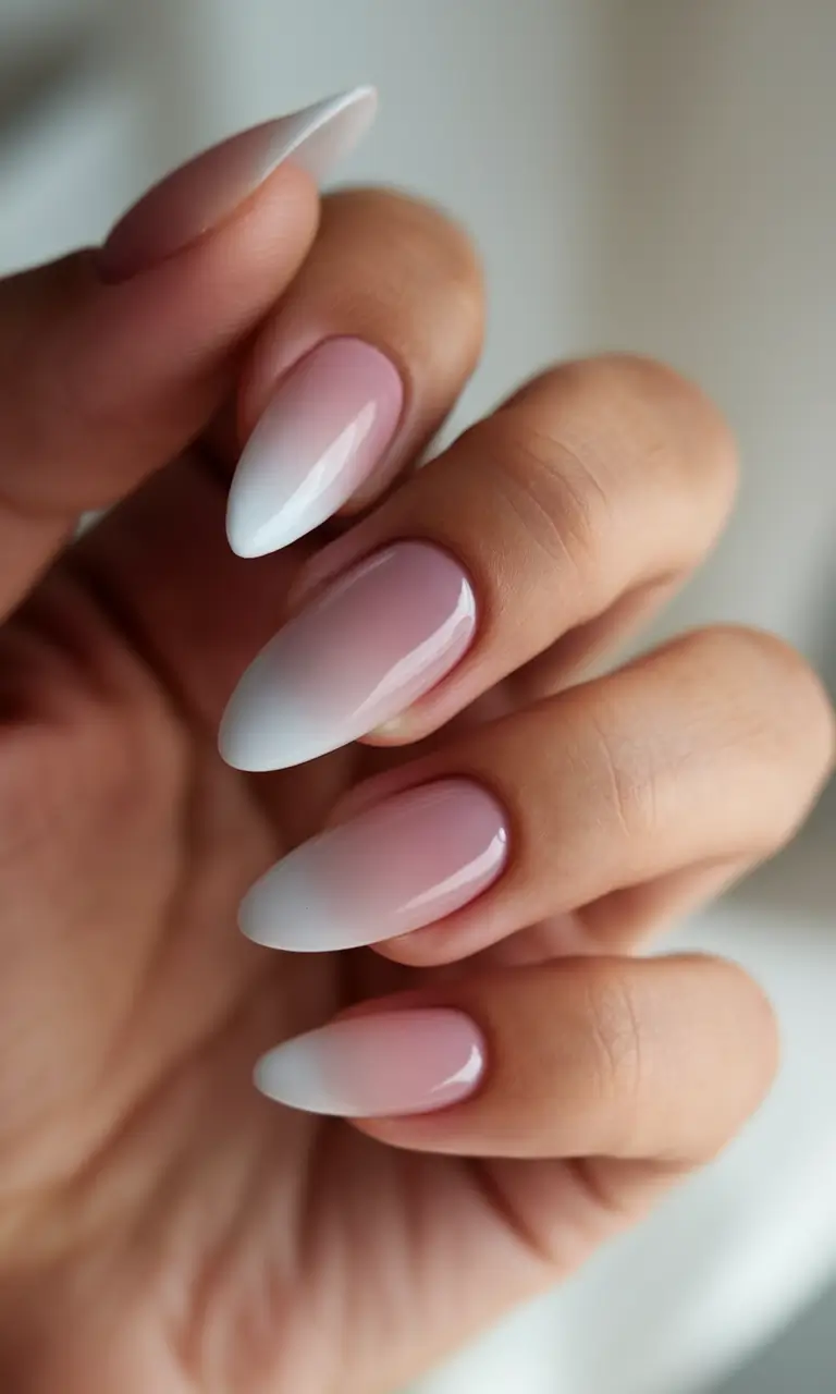 basic summer nails ideas 2025 Soft Fade French: The Clean Girl's Summer Staple
