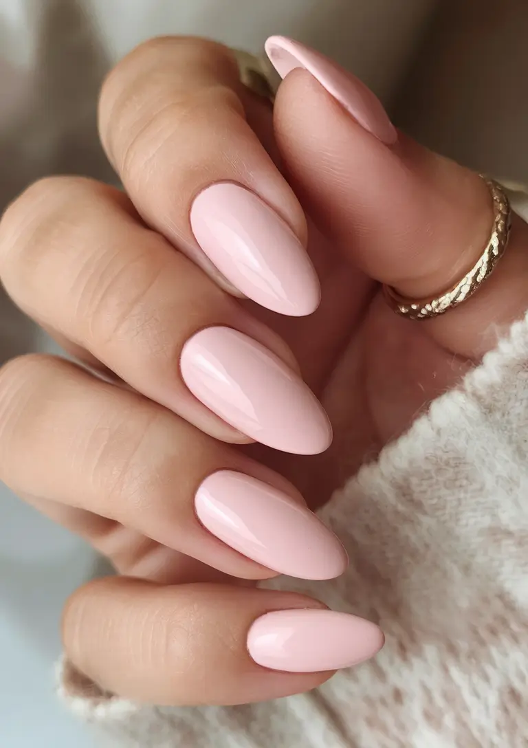 basic summer nails ideas 2025 Soft Simple Pink That Says It All