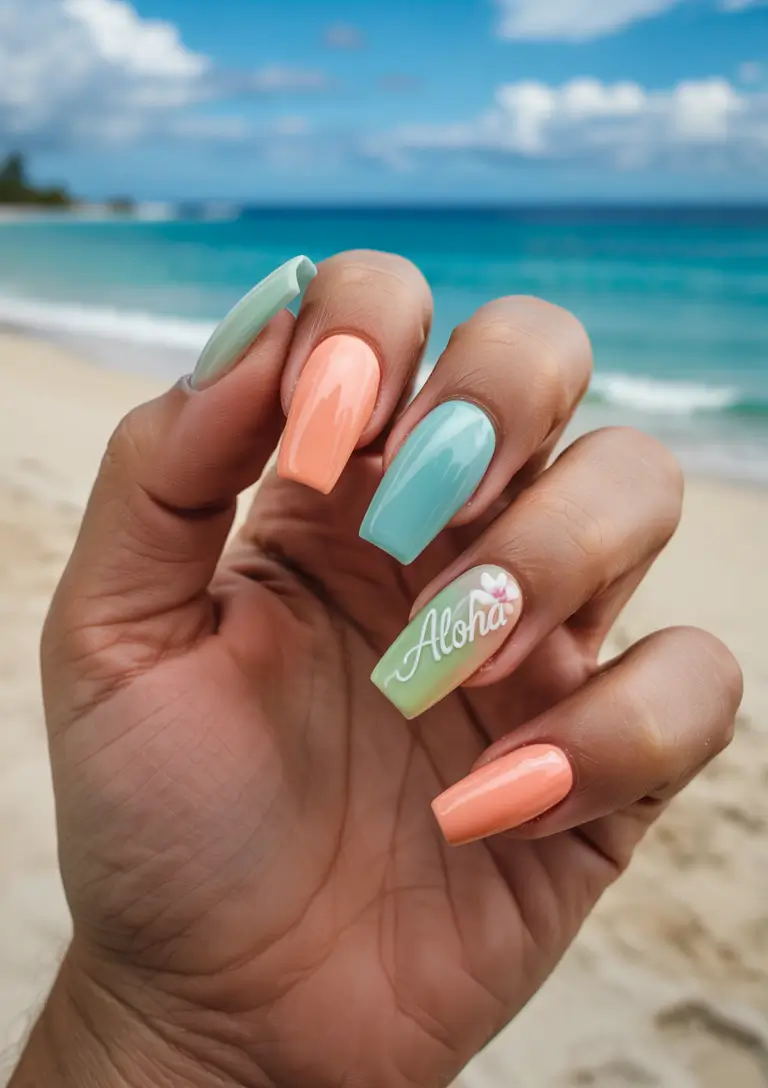 Beach-Ready Nails for 2025 Sunset Sorbet with an Island Whisper