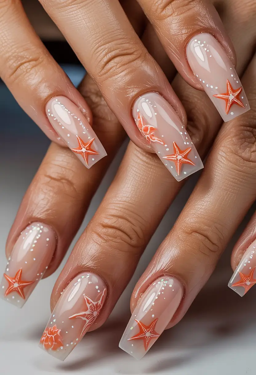 Beach-Ready Nails for 2025 Shoreline Stars in Coral