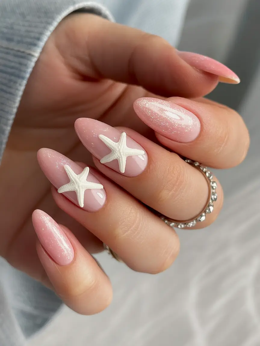 Beach-Ready Nails for 2025 Blushing Starfish Daydream