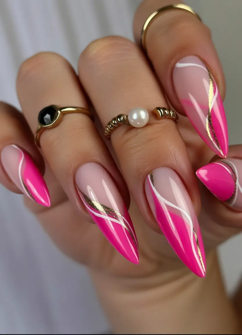 Best July Nail Colors for 2025 Power Pink with a Twist