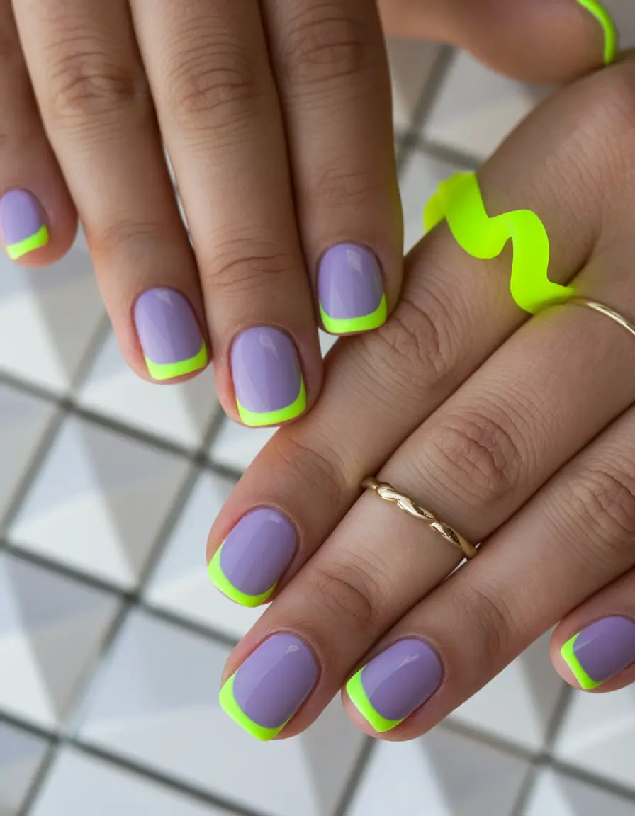 Best July Nail Colors for 2025 Electric Lavender Pop