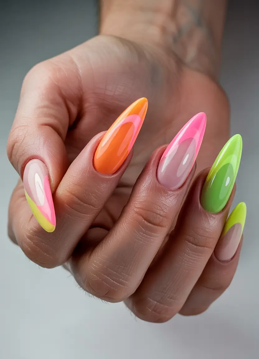 Best July Nail Colors for 2025 Juicy Psychedelic Tips
