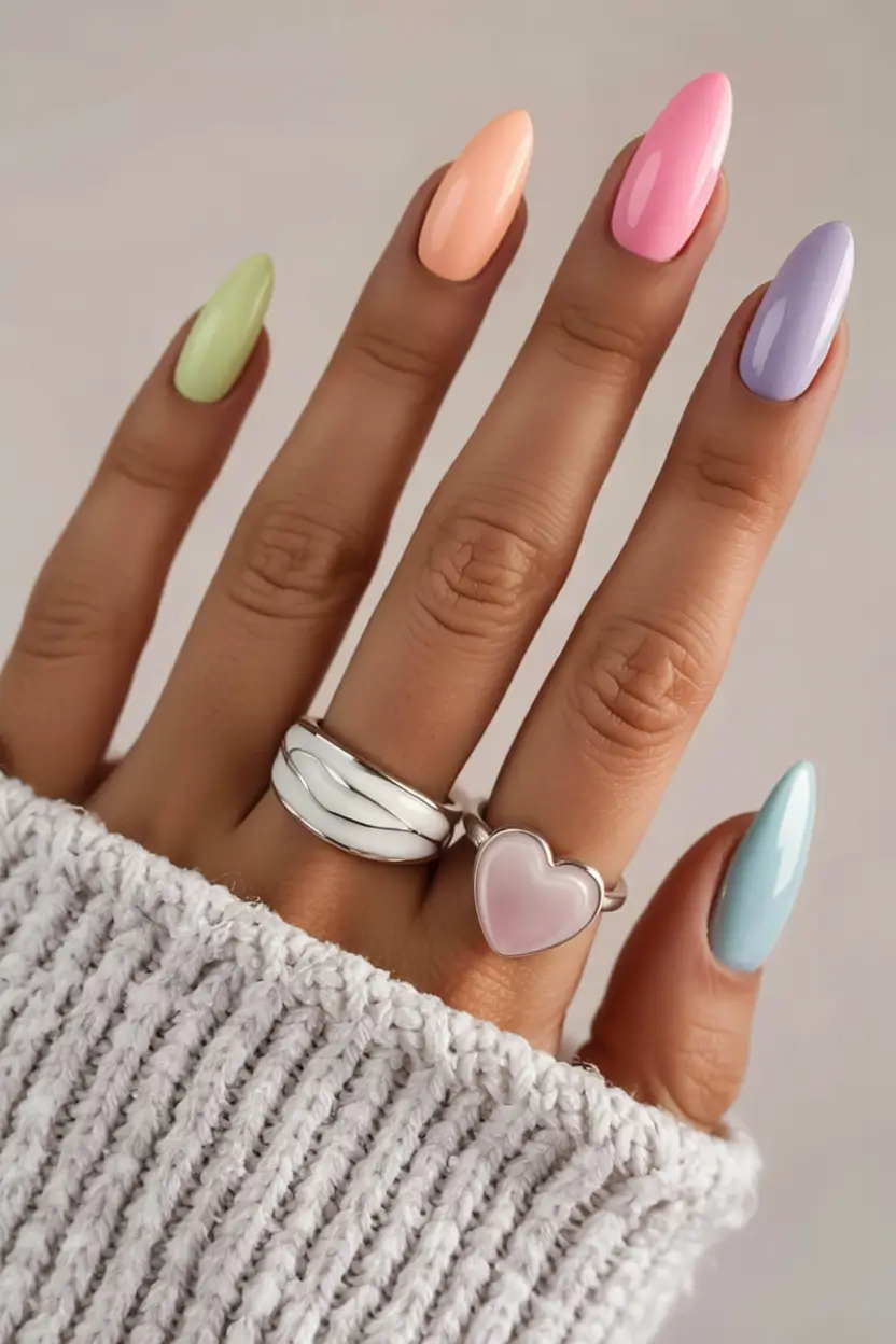 best june nail colors for 2025 Pastel Candy Crush