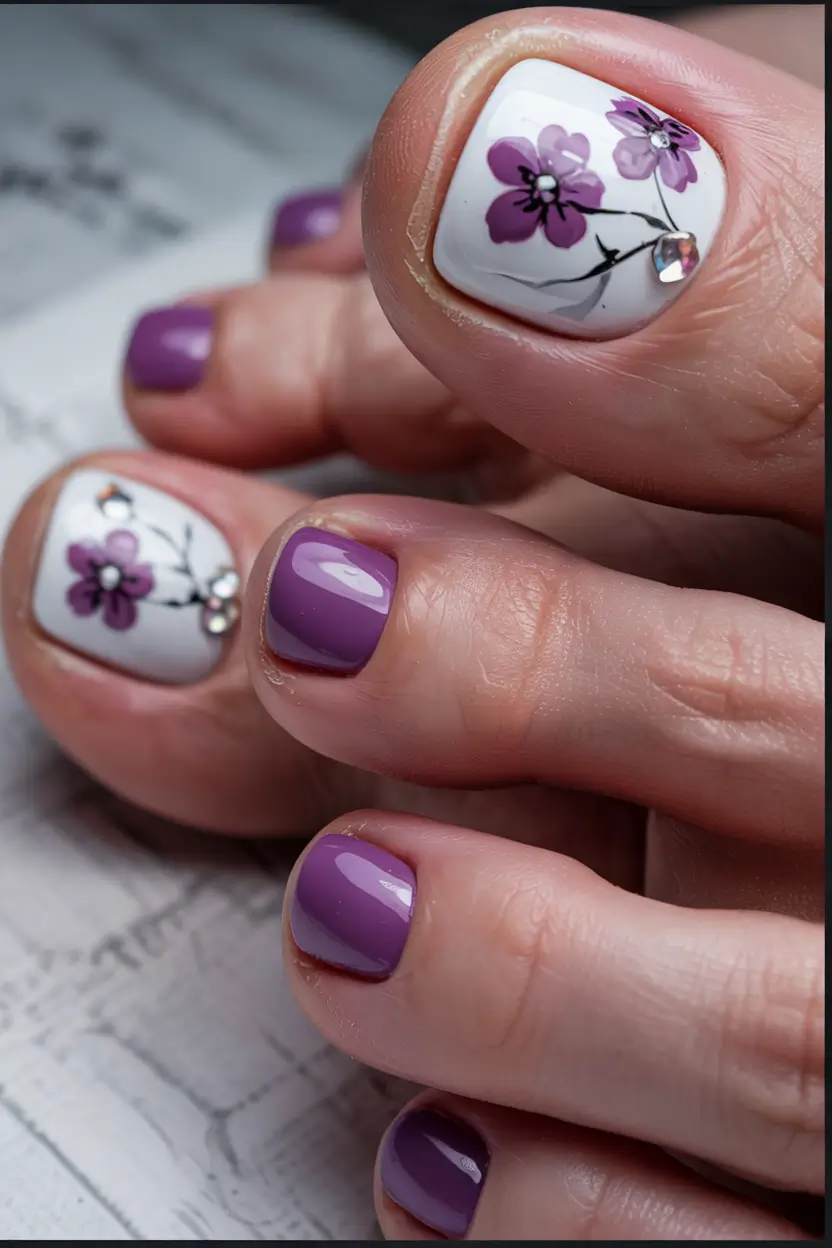 best toe nail colors for summer 2025 Lavender Blooms: Purple Flowers and Whimsy