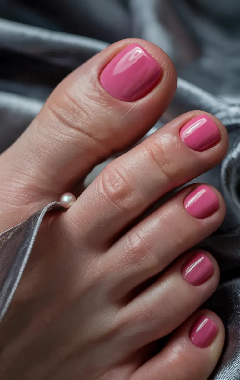 best toe nail colors for summer 2025 Pink Revival: Juicy Berry Vibes
