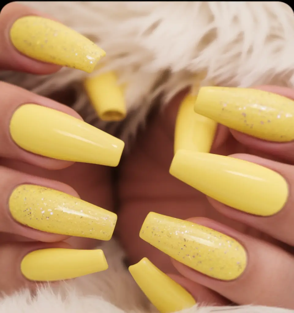 Coffin Nails for Summer 2025 Vibes - Lemon Zest Shine