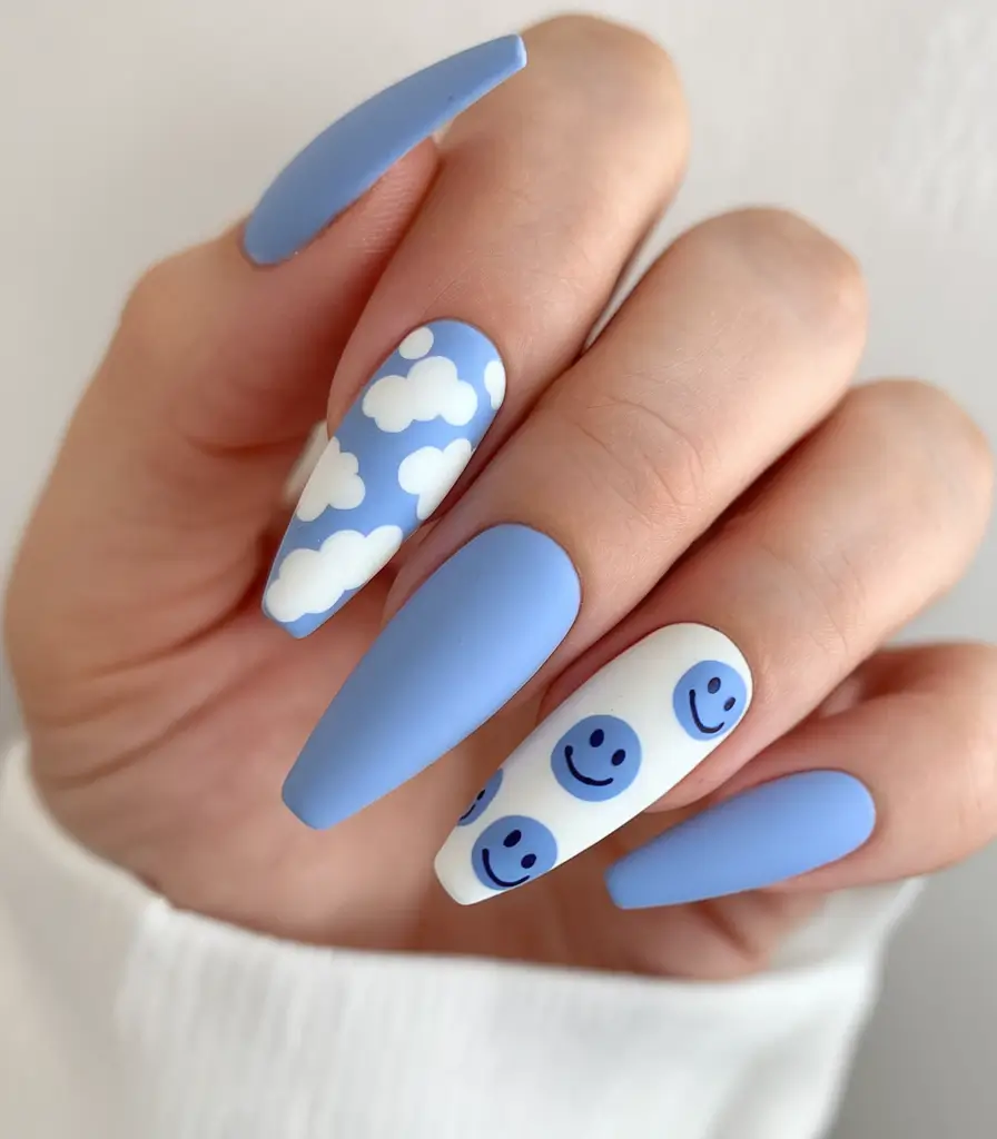 Coffin Nails for Summer 2025 Vibes Summer Skies and Smiley Sighs