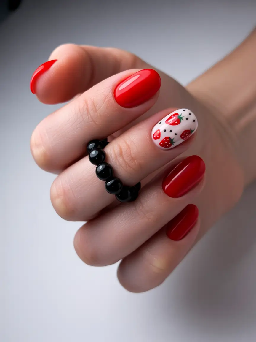 Cute Summer Nails You’ll Love in 2025+Strawberry Crush for Sweethearts