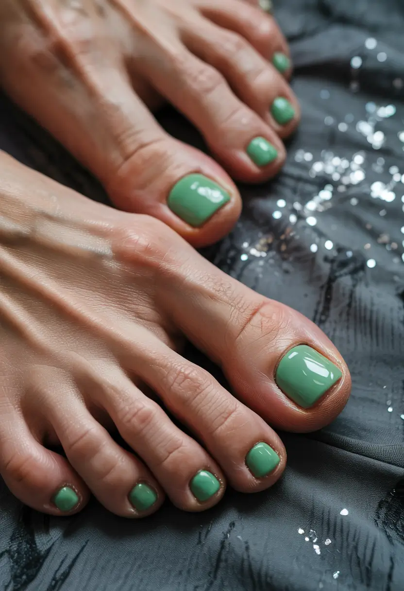 cute summer toe nails for 2025 Mint Mojito Toes
