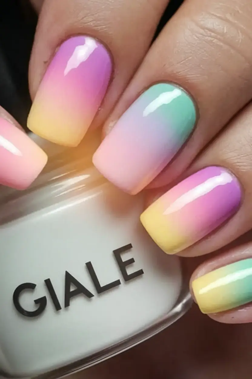 cutest nail ideas for summer 2025 Cotton Candy Glow