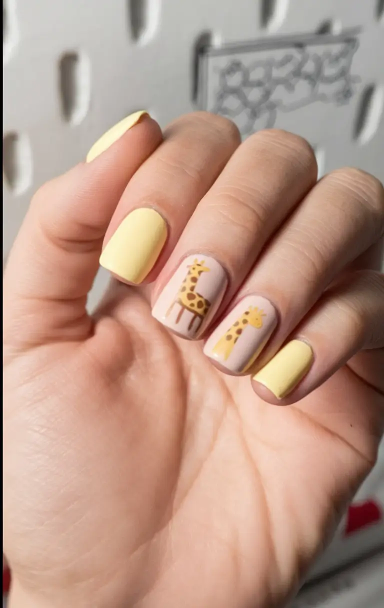 cutest nail ideas for summer 2025 Mini Giraffe Chic