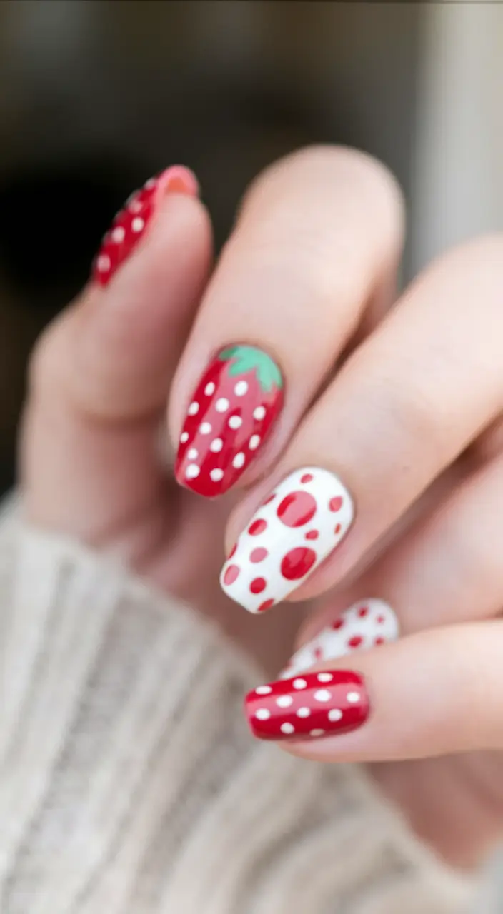 cutest nail ideas for summer 2025 Strawberry Crush