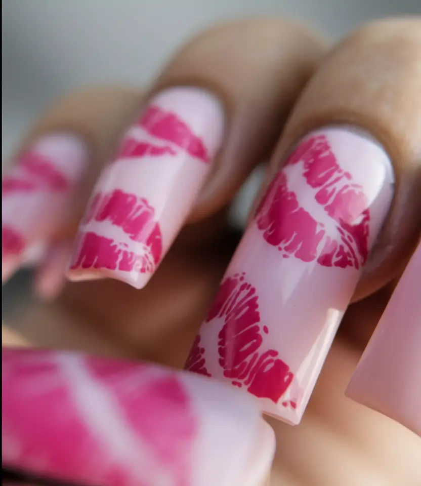 cutest nail ideas for summer 2025 Summer Kiss Stamp