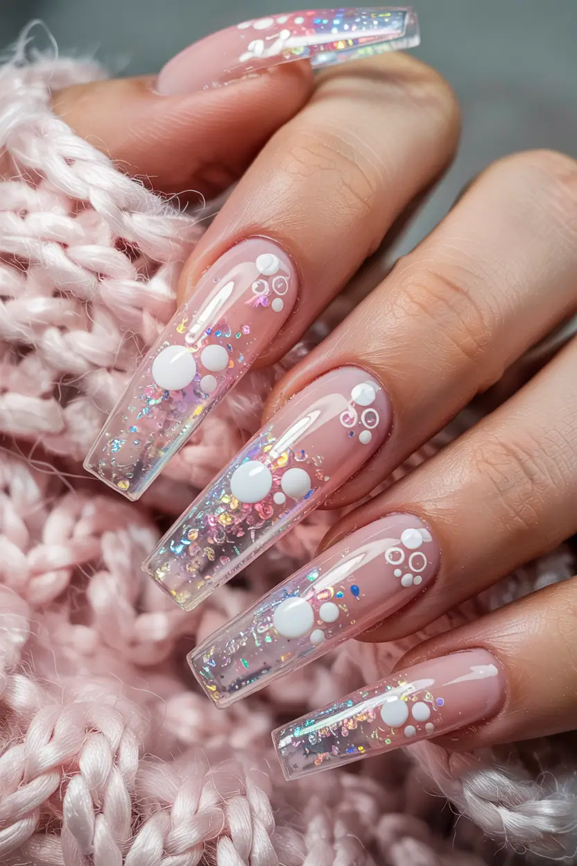 french tips for summer 2025+Opalescent Sparkle Meets Minimalist Pop