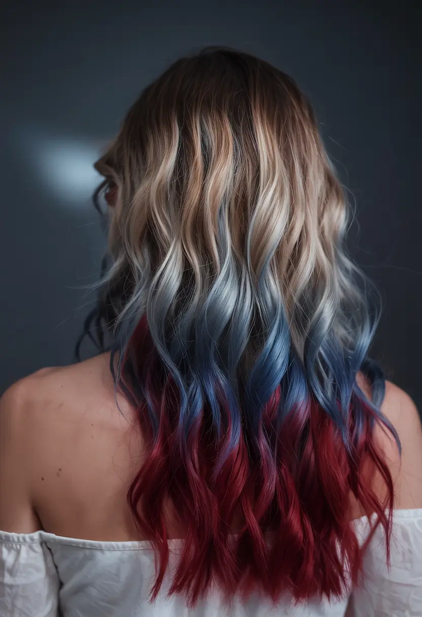 july hairstyles ideas 2025 Dip-Dyed Freedom Melt