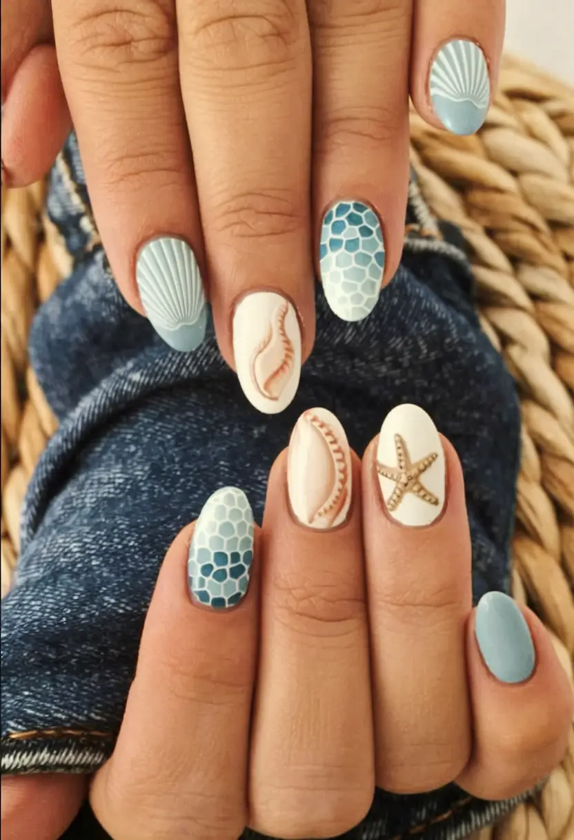 must try nail designs for summer 2025+Under the Sea