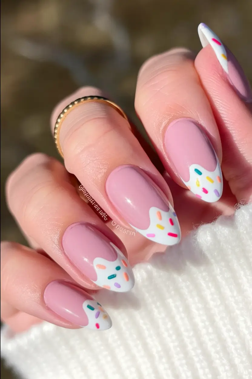 must try nail designs for summer 2025+Cupcake Sprinkle Tips