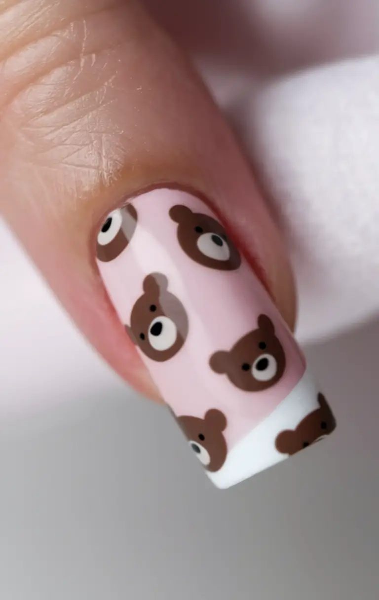 must try nail designs for summer 2025+Bear-y Cute