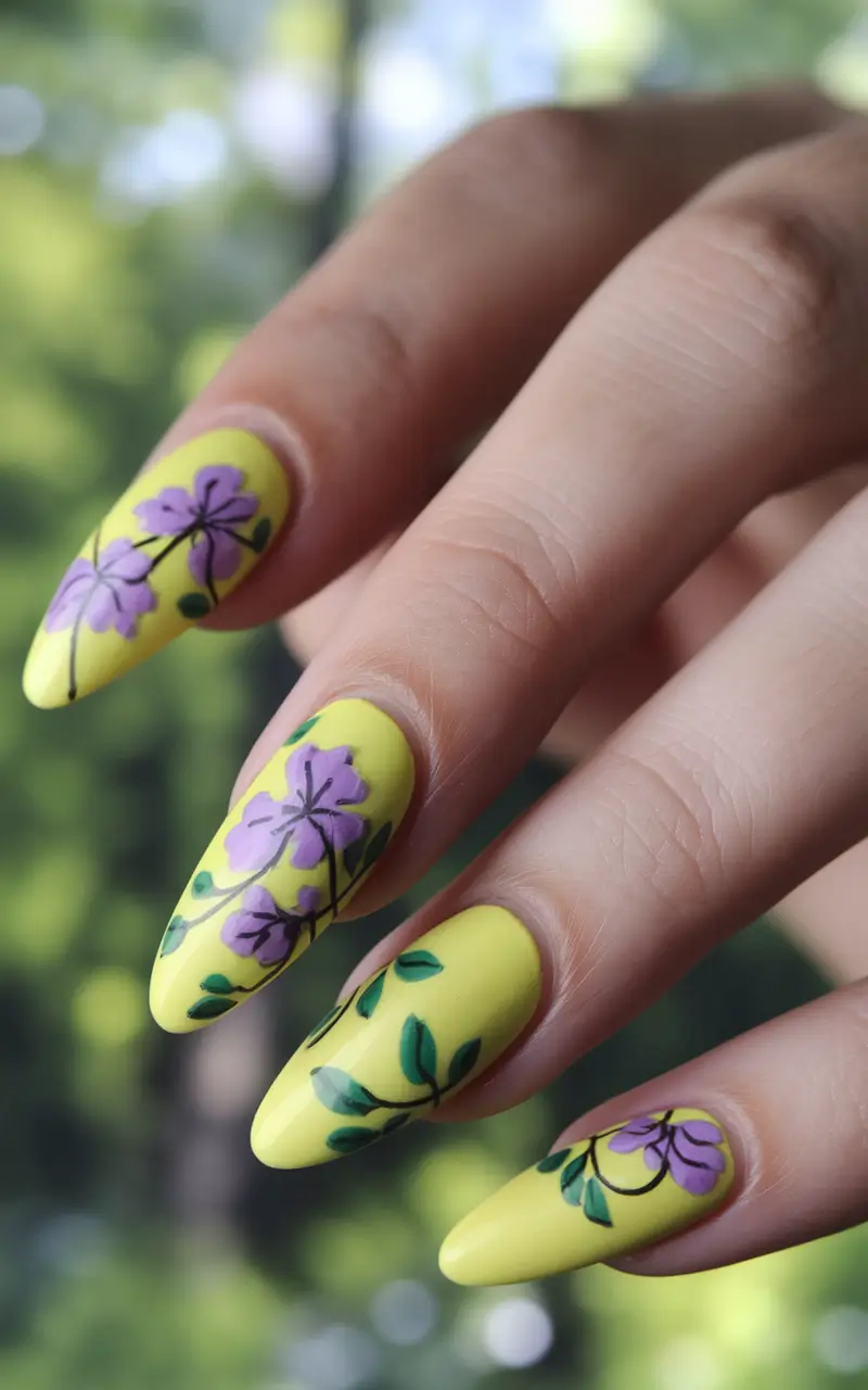 must try nail designs for summer 2025+Sunshine Blooms and Garden Dreams