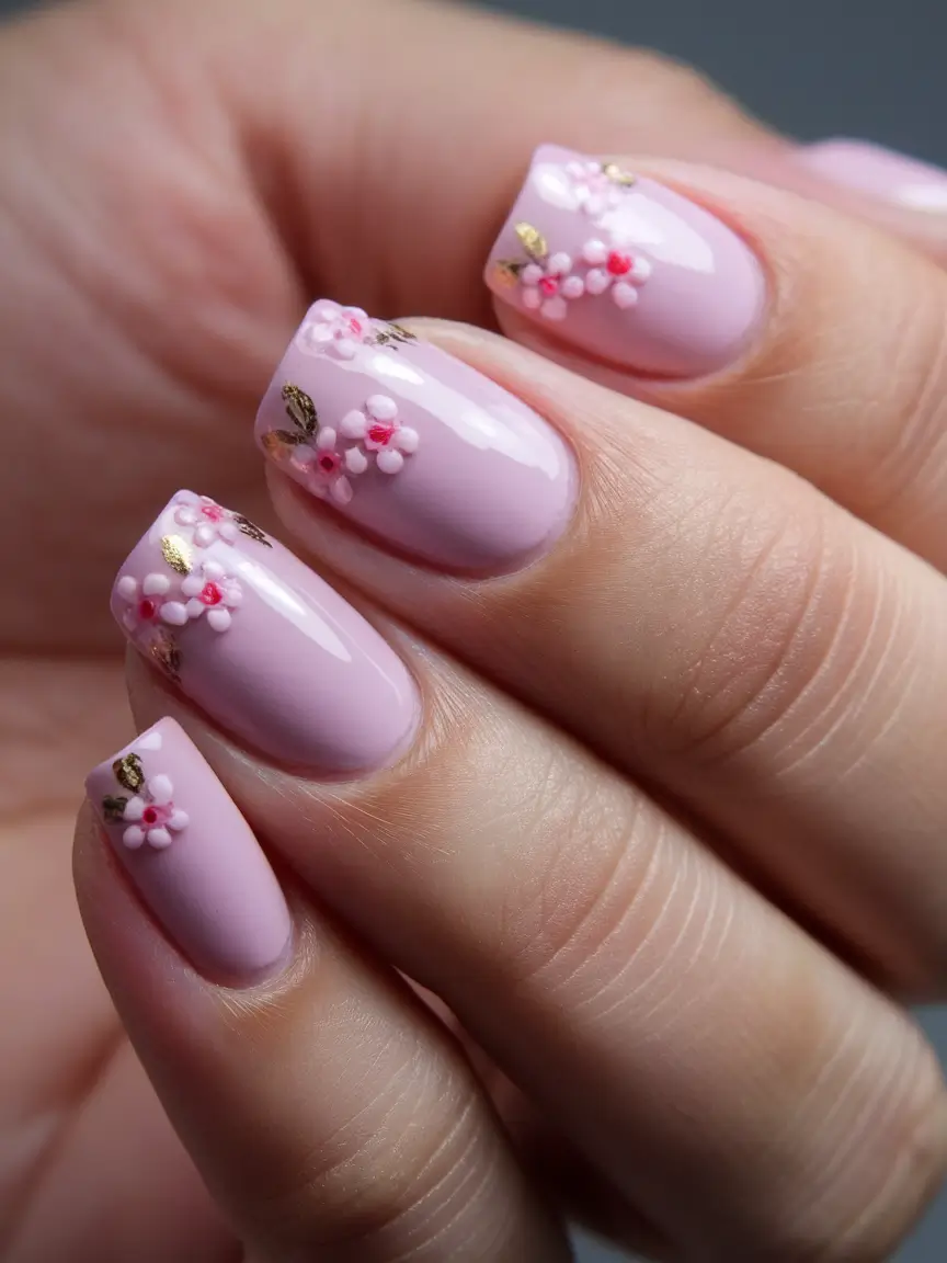 nail inspo for summer 2025 Delicate Floral Embellishments
