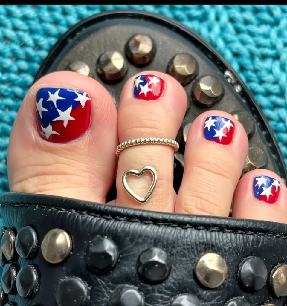 Patriotic Pedis for 4th of July 2025 - Red, White, & Starry Blue Bliss