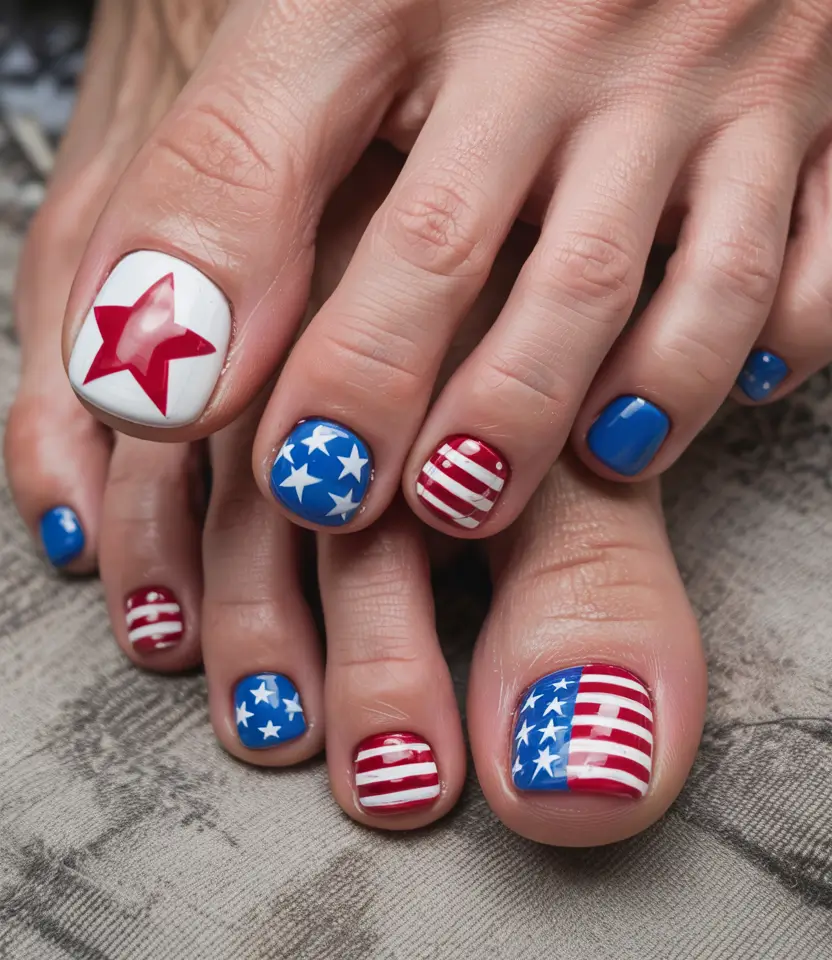 Patriotic Pedis for 4th of July 2025 - The Star-Spangled Statement