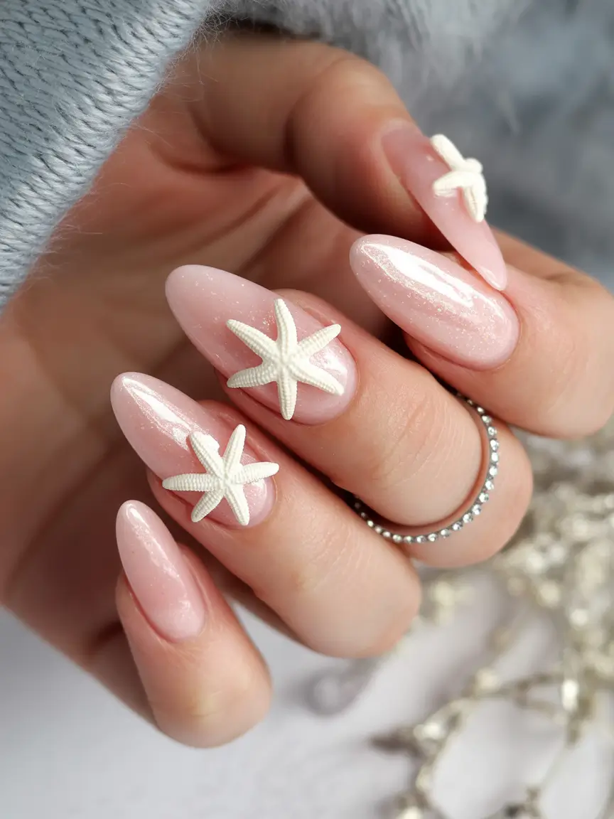 Pretty Nails You’ll Love in 2025 Soft Coral Sands With a 3D Twist