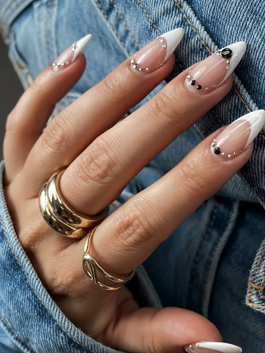Pretty Nails You’ll Love in 2025 Edgy Elegance With Black-and-White Drama