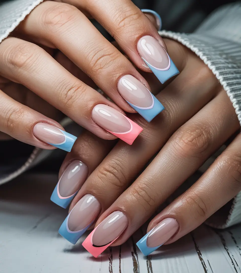 Pretty Nails You’ll Love in 2025 Cotton Candy French With a Twist