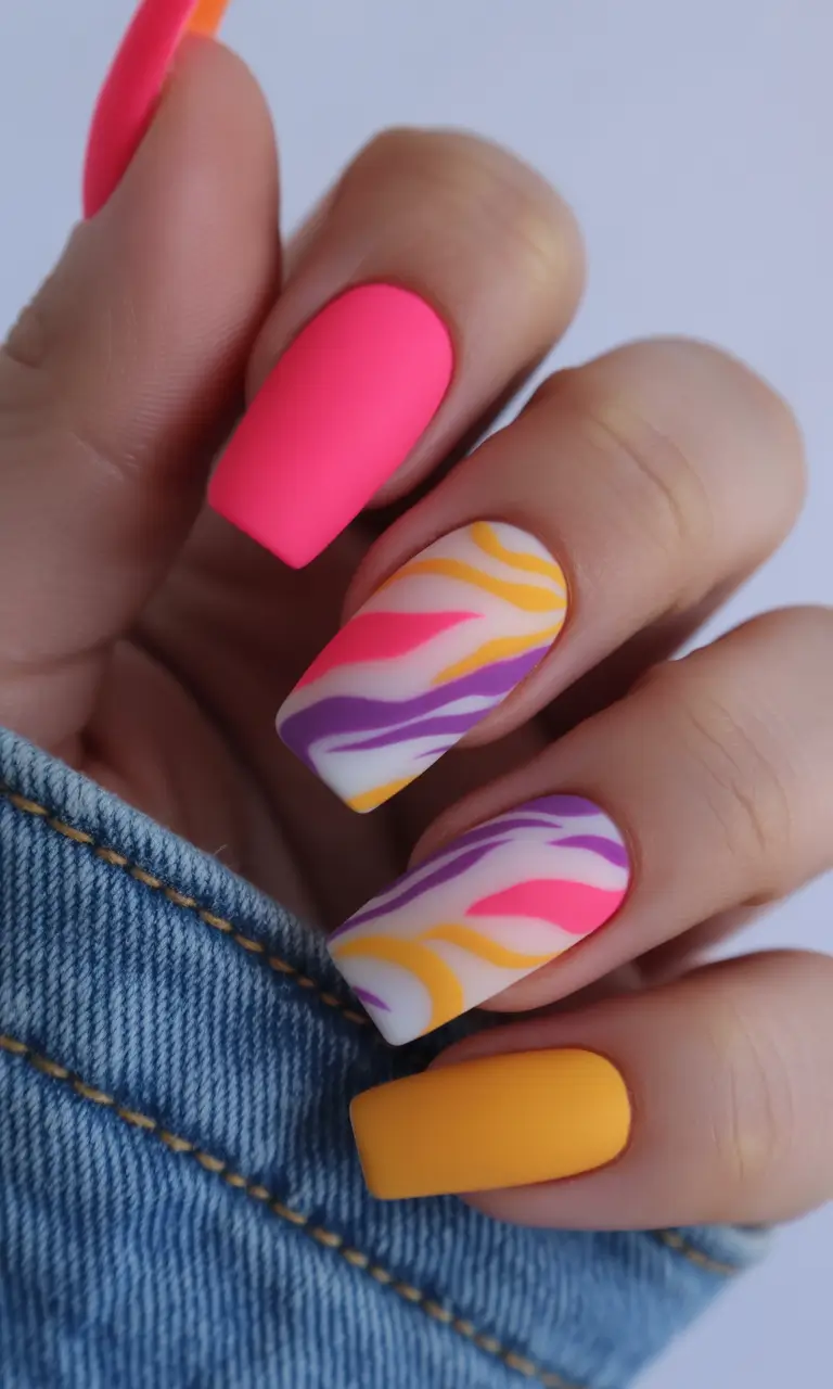 Pretty Nails You’ll Love in 2025 Matte Safari With Wild Energy