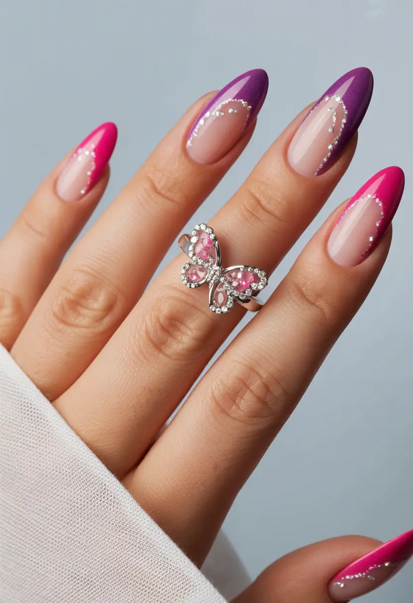 Purple Summer Nails You’ll Love in 2025 Hot Pink Meets Orchid Glaze