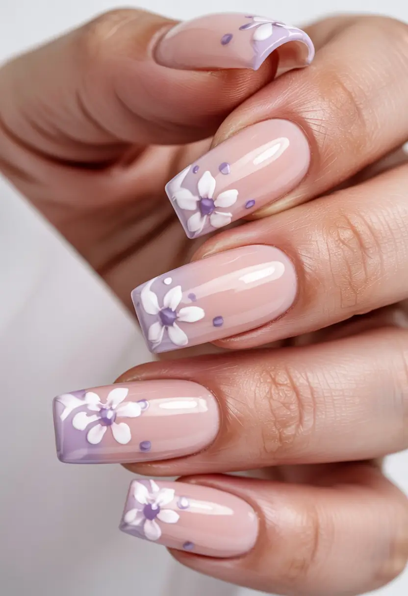 Purple Summer Nails You’ll Love in 2025 Lavender Daisy French Tips