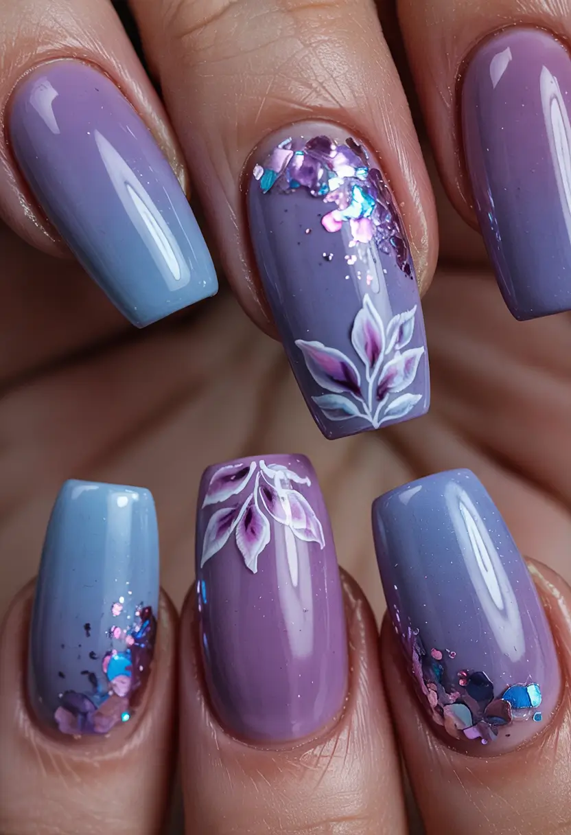 Purple Summer Nails You’ll Love in 2025 Dusty Ombre Garden