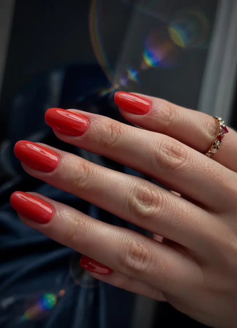 Red Nails That Pop Summer 20255 Short and Chic in Orange Red