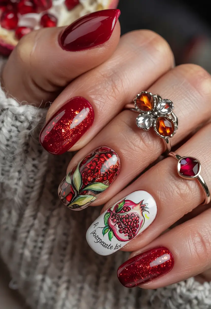 Red Nails That Pop Summer 20255 Pomegranate Passion