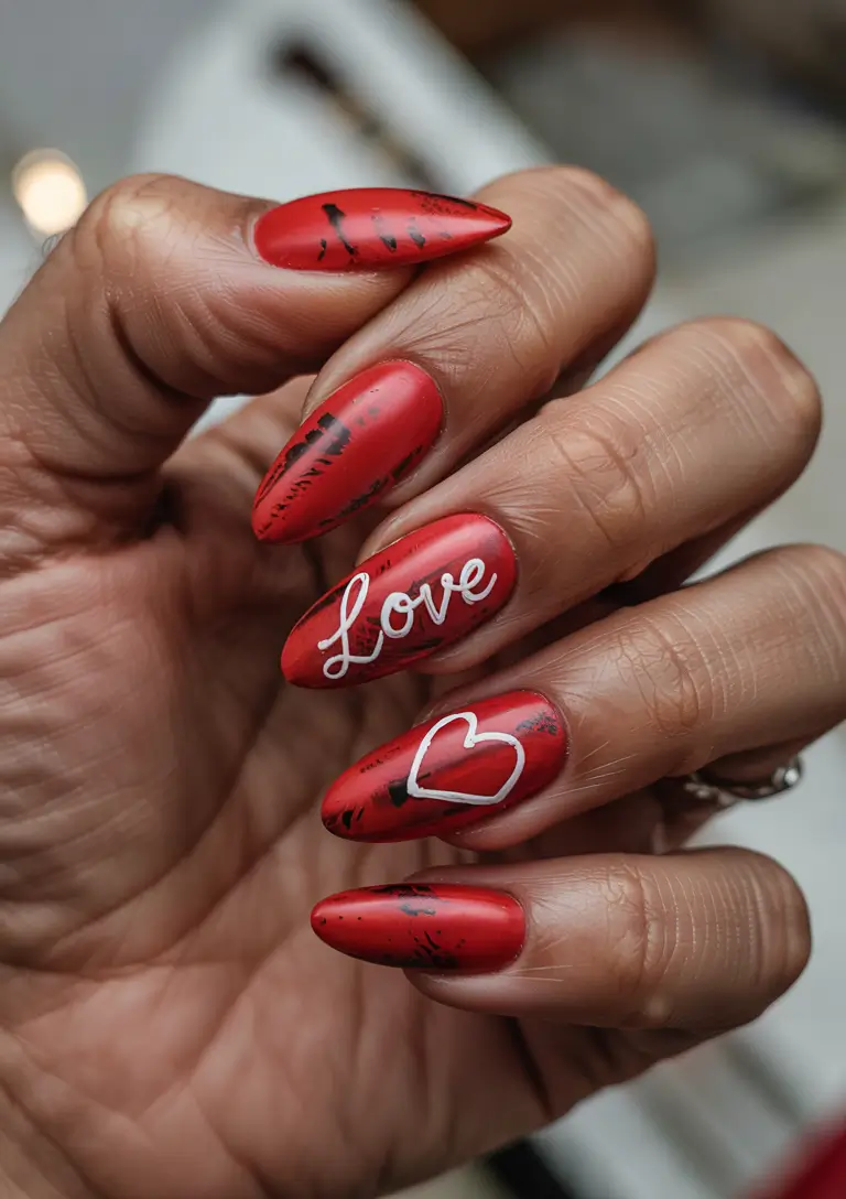 Red Nails That Pop Summer 20255 Love Notes in Red