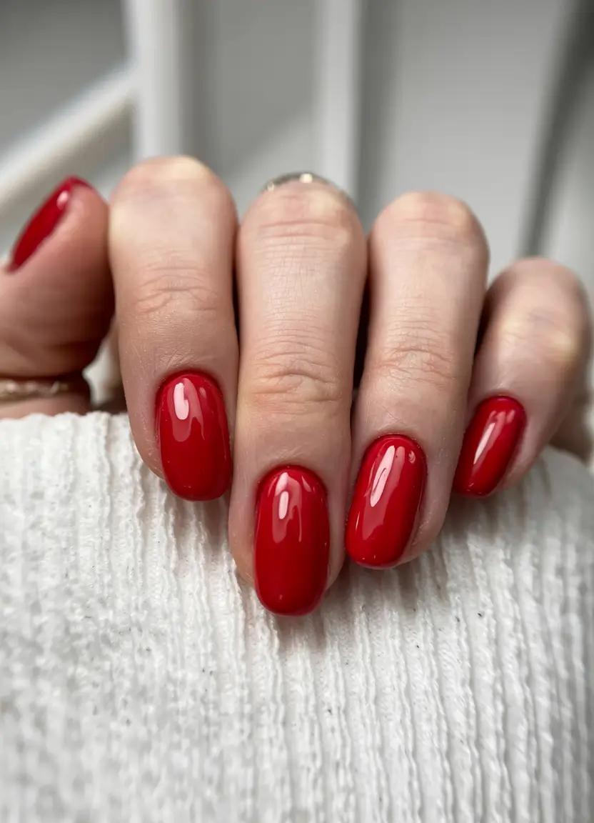 Red Nails That Pop Summer 20255+Everyday Glam in a Short Round Red