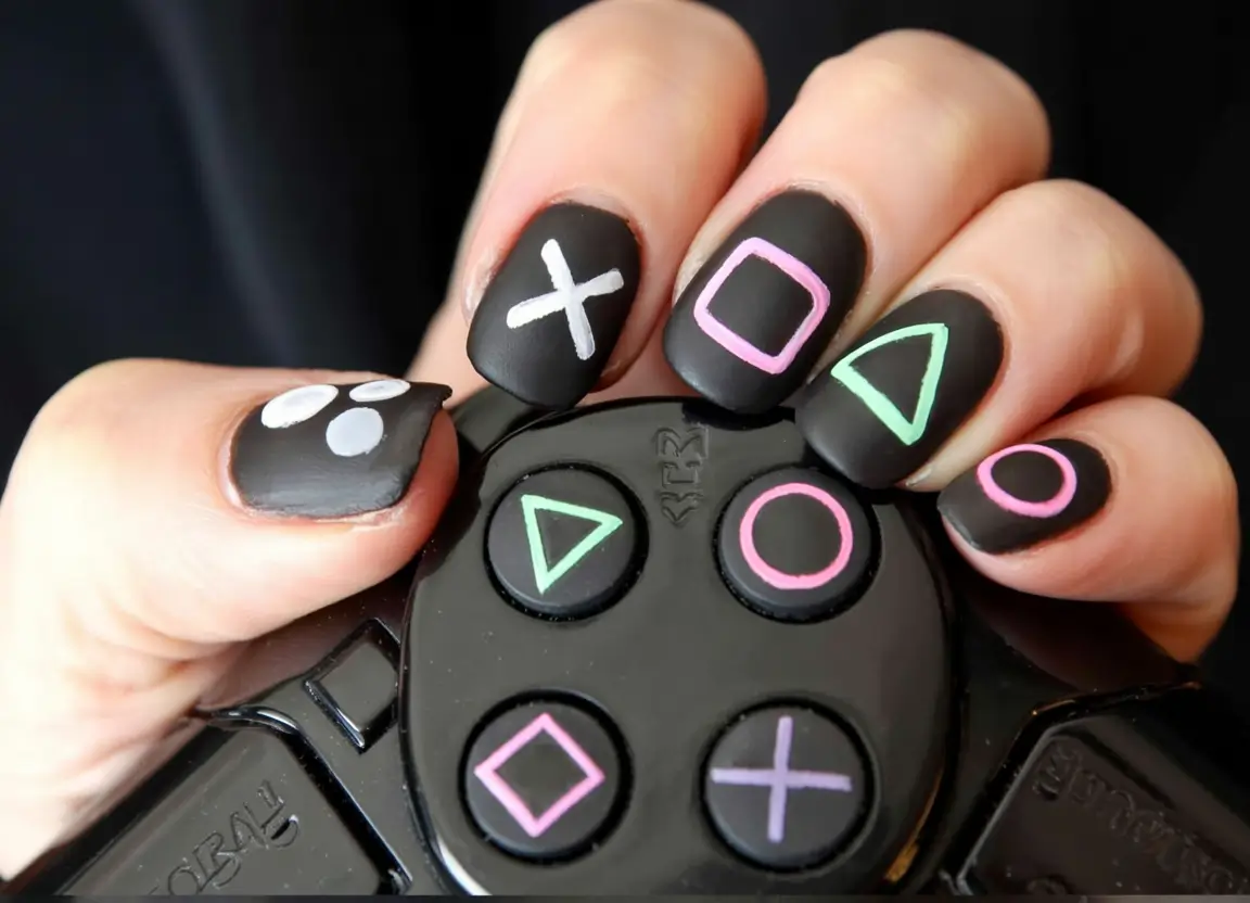 short nail inspo for summer 2025 Gamer Mode Activated