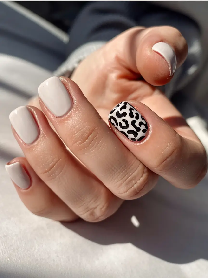 short nail inspo for summer 2025 Clean White & Wild One