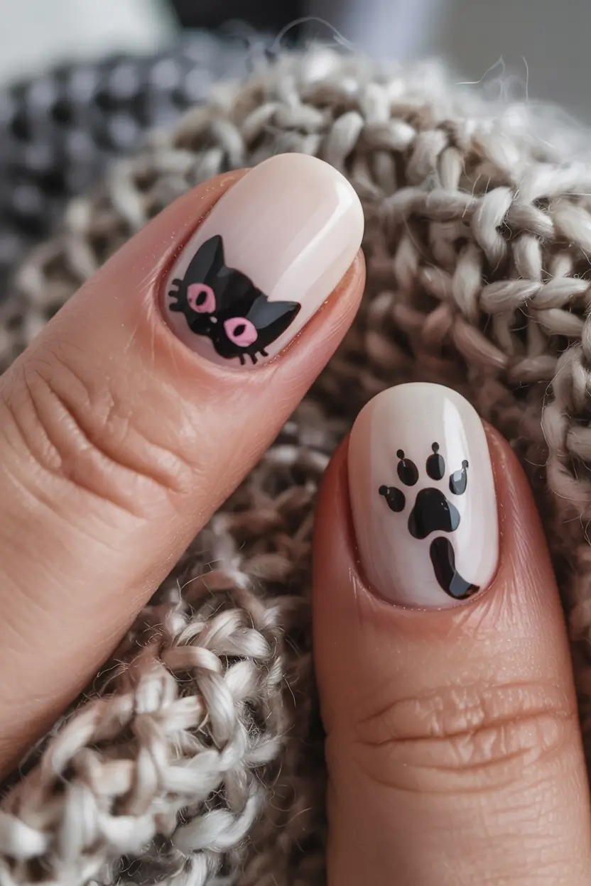 short nail inspo for summer 2025 Paw-sitively Chic